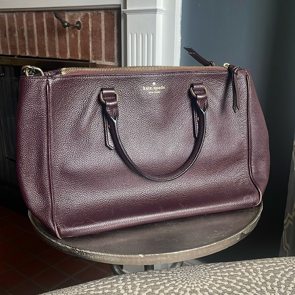 Kate spade burgundy tote bag